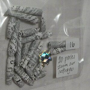 One-of-a-kind handmade/hand rolled paper beads/jewelry making/craft supplies/DIY